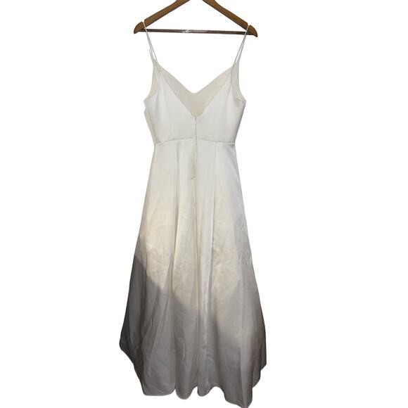 Reformation Icelynn Satin Dress Ivory NWT size 6 - Picture 6 of 15